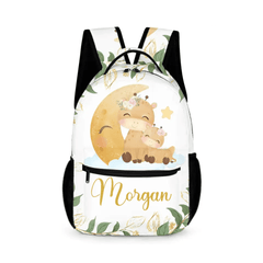 Personalized Giraffe Student Backpack for Girls Boys - Customized Student Backpack with Name - OLESA