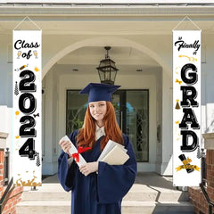 Personalized Graduation Door Banner - Finally Grad, Custom Name - OLESA