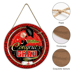 Personalized Graduation Door Sign - Custom Congrats Grad Name Plaque, Perfect Graduation Gift & Party Decor - OLESA