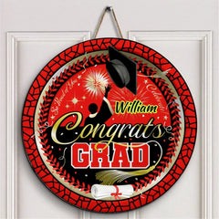 Personalized Graduation Door Sign - Custom Congrats Grad Name Plaque, Perfect Graduation Gift & Party Decor - OLESA