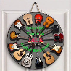 Personalized Guitar Wall Sign - Custom Name Wooden Plaque for Music Lovers - OLESA