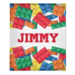 Personalized LEGO Blocks Gaming Blanket for Boys Girls Game Chair Room Decor for Game Lover - OLESA
