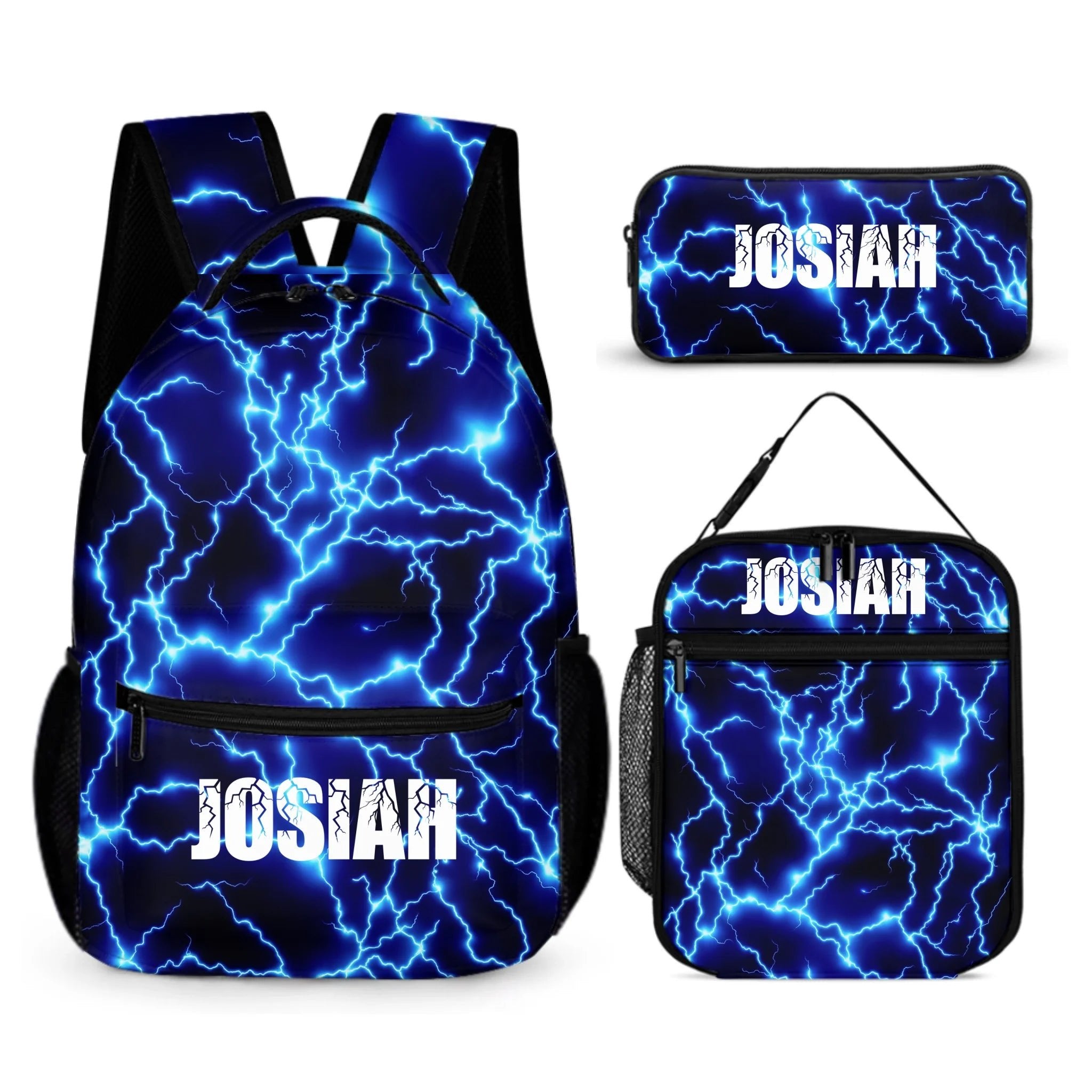 Personalized Lightning Children's Backpack — Personalized Name Backpack — Back - to - School Gift - OLESA