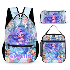 🧜‍♀️ Personalized Mermaid Backpack Set for Girls，Kids/Toddlers - OLESA