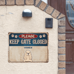Personalized Metal Sign - Entrance Decoration - Pets Metal Sign - OLESA