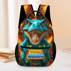 Personalized Name Custom Face Custom Dinosaur Shell Backpack - Opening Season Gift for Kids - OLESA