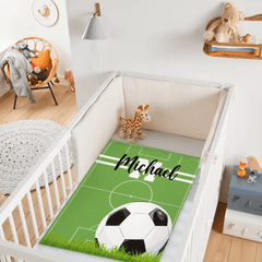 Personalized Name Custom Kids Soccer Blanket - Gifts for Kids Who Love Soccer - OLESA