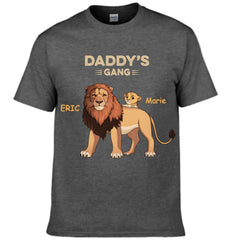 Personalized Name Custom T-Shirt - Dad/Grandpa's Lion Gang T-Shirt - Personalized Family Gift - OLESA