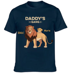 Personalized Name Custom T-Shirt - Dad/Grandpa's Lion Gang T-Shirt - Personalized Family Gift - OLESA