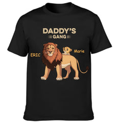 Personalized Name Custom T-Shirt - Dad/Grandpa's Lion Gang T-Shirt - Personalized Family Gift - OLESA