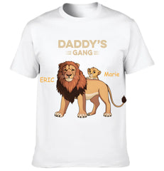 Personalized Name Custom T-Shirt - Dad/Grandpa's Lion Gang T-Shirt - Personalized Family Gift - OLESA