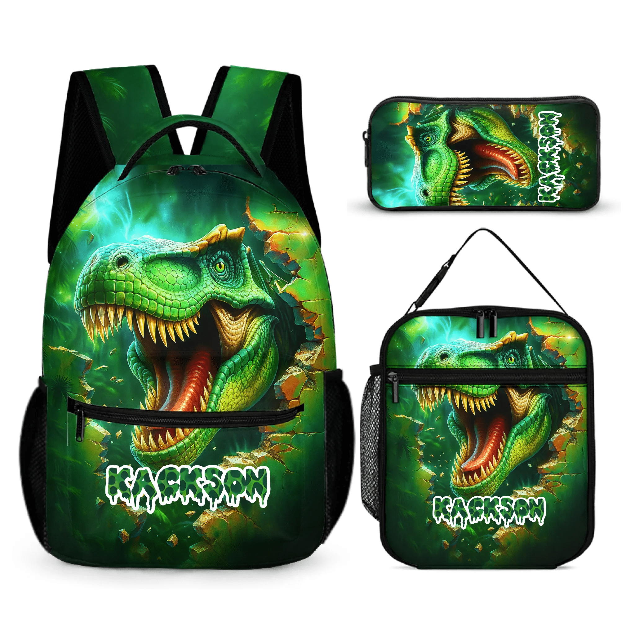 Personalized Name Customized T. rex Backpack - School Season Gift for Kids - OLESA