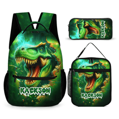 Personalized Name Customized T. rex Backpack - School Season Gift for Kids - OLESA