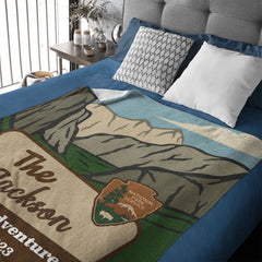 Personalized National Parks Blanket - Personalized Park And Name - Adventure Couple Anniversary Gift, Nature Lover Gift - OLESA