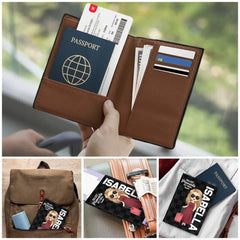 Personalized Passport Holder Travel Essentials For travel Enthusiast Travel - Gifts For Family Friends - OLESA