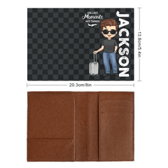 Personalized Passport Holder Travel Essentials For travel Enthusiast Travel - Gifts For Family Friends - OLESA