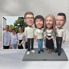 Personalized Photo - Crafted Clay Figurine - A Unique Gift - Customize 4 people - OLESA