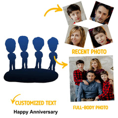 Personalized Photo - Crafted Clay Figurine - A Unique Gift - Customize 4 people - OLESA