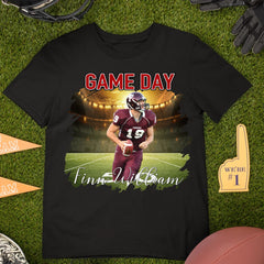 Personalized Photo Customized Name Customized Custom Team Name - Football Game Day Personalized T-Shirts - Gifts for Football Fans - OLESA