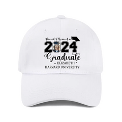 Personalized Proud Mom Dad Of A 2024 Graduate Baseball Cap - Custom Photo - OLESA