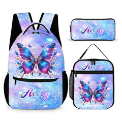 Personalized Shiny Butterfly Children's Backpack — Personalized Name Backpack — Back - to - School Gift - OLESA