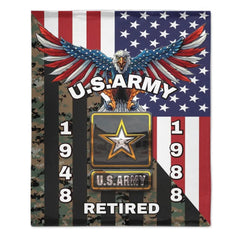Personalized Veterans Flannel Blanket - Gifts for Veterans - OLESA