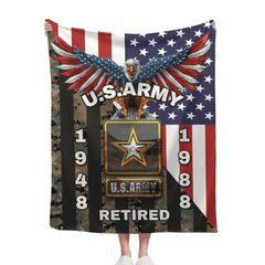Personalized Veterans Flannel Blanket - Gifts for Veterans - OLESA