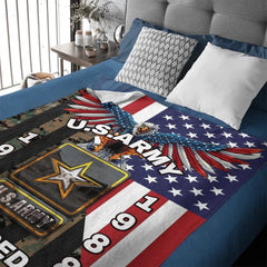 Personalized Veterans Flannel Blanket - Gifts for Veterans - OLESA