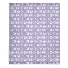 Pet Paw Print Blanket - Pet Name Custom Personalized Blanket - A Gift For Pet,Pet Lovers - OLESA