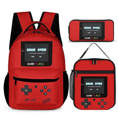 Press Start to Learning - Personalized Game Console Pattern School Backpack for Young Gamers - OLESA