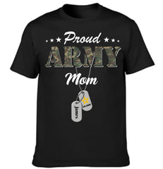 Proud Army Mom Personalized Army Mom Shirt, Military Family Member Shirt, Military Graduation Shirt - OLESA