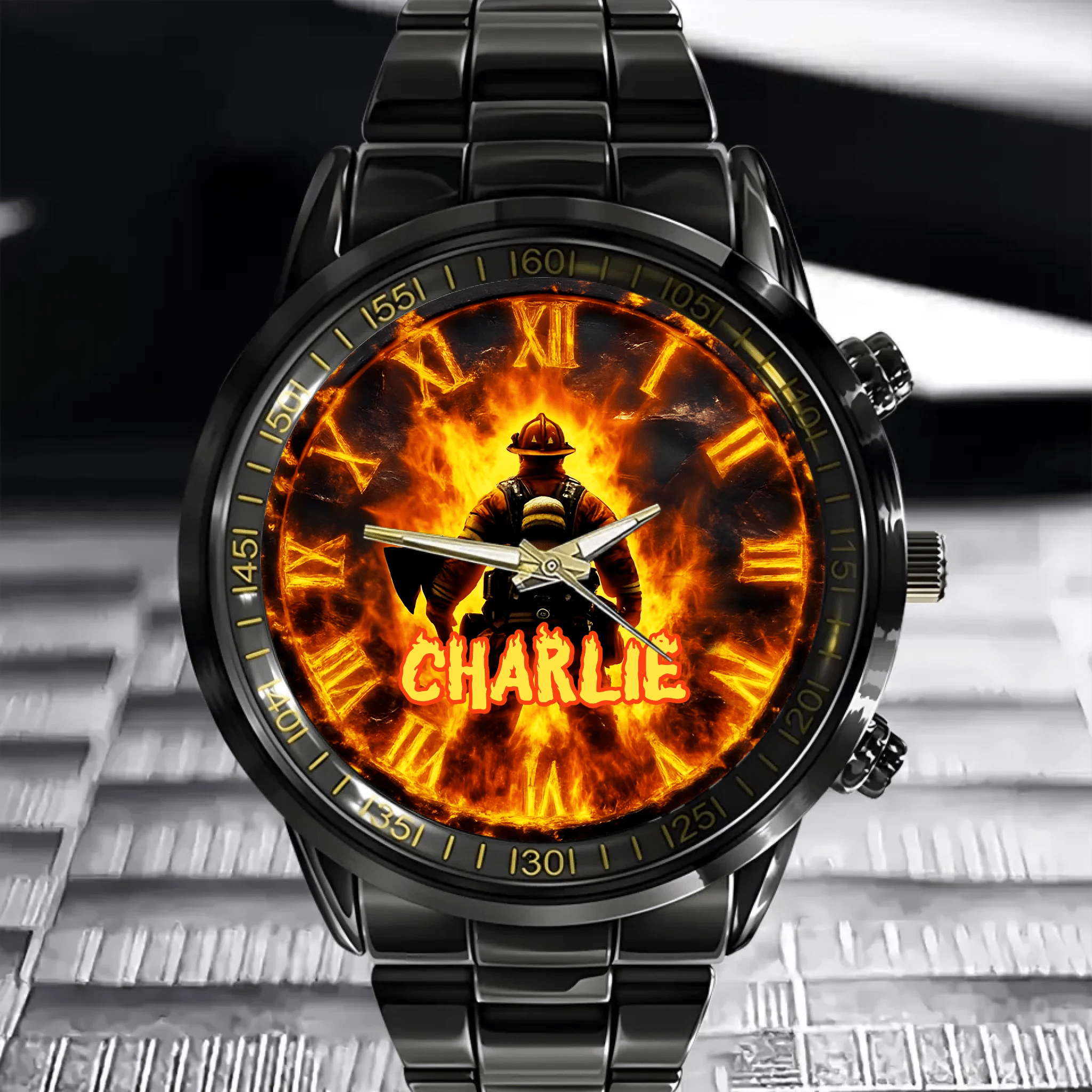 Proud Firefighter - Personalized Name Watch - Special Gifts - OLESA