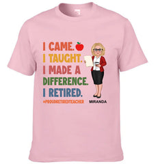 Proud Retired Teacher Customized Clothing - Personalized Cartoon Images Of Teacher - Retirement Teacher Gift - OLESA