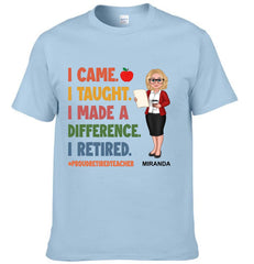Proud Retired Teacher Customized Clothing - Personalized Cartoon Images Of Teacher - Retirement Teacher Gift - OLESA