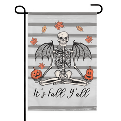Pumpkin Skull - Scary Halloween Personalised Double Sided Flag - Gift For The Party - OLESA