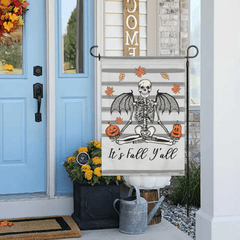 Pumpkin Skull - Scary Halloween Personalised Double Sided Flag - Gift For The Party - OLESA