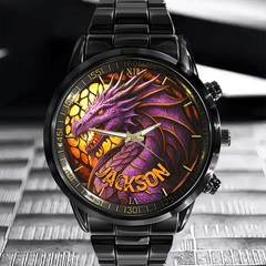 Purple Dragon - Personalized Name Watch - OLESA