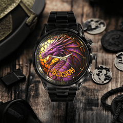Purple Dragon - Personalized Name Watch - OLESA