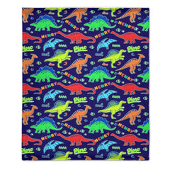 Raaa! Cool Fluorescent Cartoon Dinosaur Blanket - Gift For Kids Who Love Dinosaurs! - OLESA