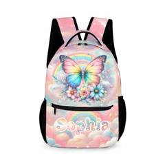 Rainbow Butterfly - Personalized Backpack｜Back - to - School Gift - OLESA