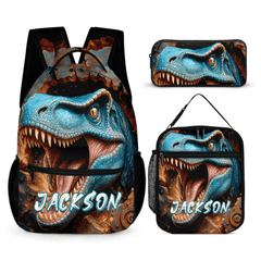 Realistic Style Large Dinosaur Custom Backpack - Gift for Back - to - School Season - OLESA