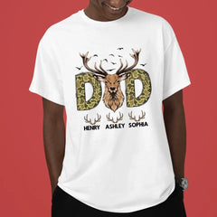 Reindeer Dad Hunting Camouflage Personalized Shirt, Father's Day Gift - OLESA