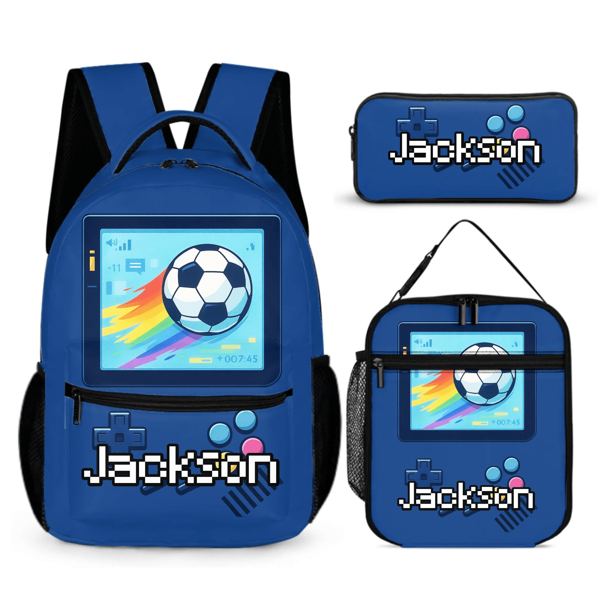 Retro Game Console Custom Backpack - Game Theme - Personalized Name - OLESA