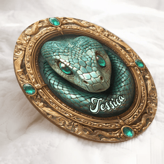 Retro Gemstone Snake Customized Door Plate - Personalized Name - OLESA