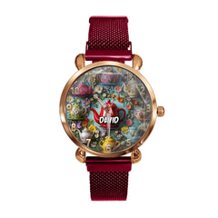 Retro Teapot - themed Watches with Custom Names: Unique Time - gift for Family and Friends - OLESA