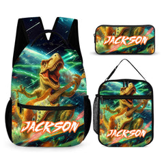 Rocking Dinosaurs Play the Guitar - Personalized Name - Dinosaur Enthusiast Gift - OLESA