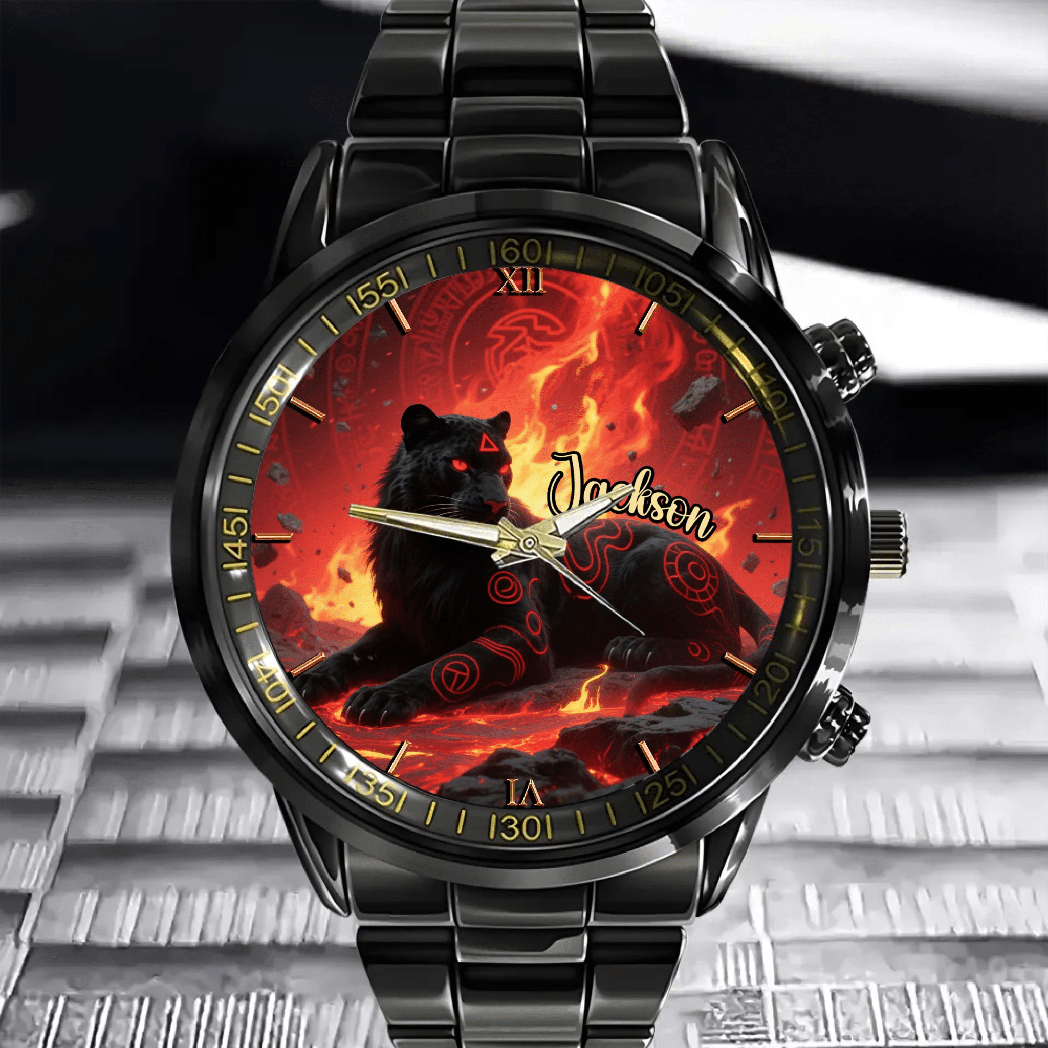 Runes and Animals Watch - Personalized Name - OLESA