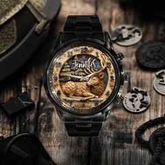 🦌Rural Deer Natural Style Watch - Personalized Name Watch - OLESA