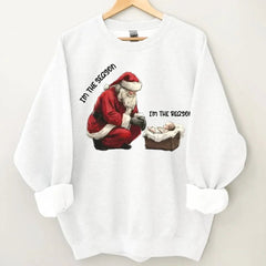 Santa & Little Baby Patterns Custom Clothing - Personalized Name Christmas Sweatshirt - Christmas Gift For Friend,Family - OLESA