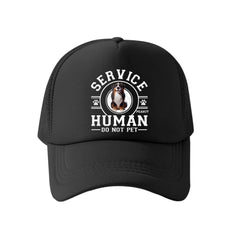 Service Human, Do Not Pet - Dog Personalized Custom Vintage Washed Denim Baseball Cap - Father's Day, Mother's Day, Gift For Mom, Dad, Pet Owners, Pet Lovers - OLESA